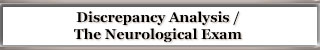 Discrepancy Analysis and Neurological Testing